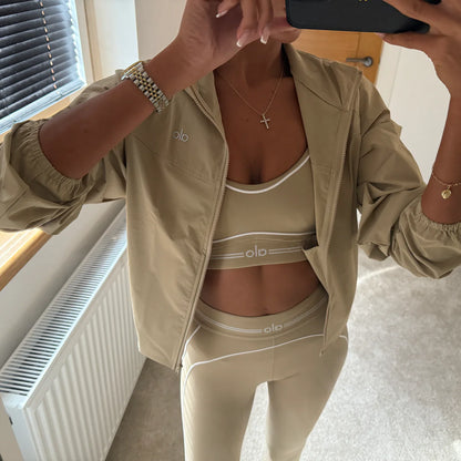 Alo Beige Windbreaker Jacket